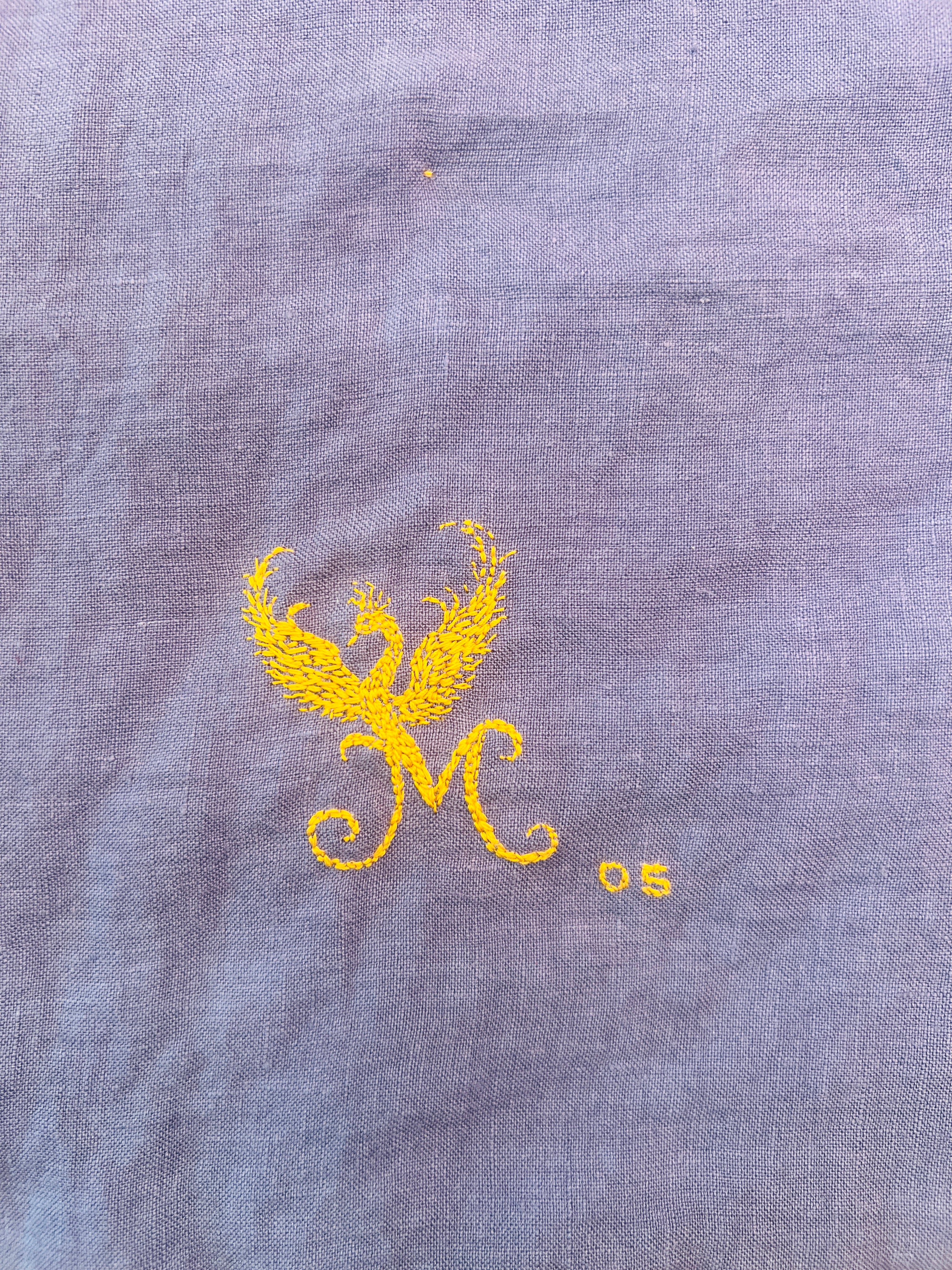 La Maison de Phoenix Baby Quilt #5 Burgundy Syrah, White, Golden Tan, and Heathered Lilac