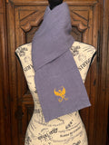 La Masion de Phoenix Elegant Organic Linen Scarf in Heathered Lilac 67"x6.5"